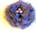 Lavender Chiffon Fabric Flo..