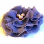 Lavender Chiffon Fabric Flo..