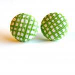 Spring Green Fabric Button ..