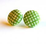 Spring Green Fabric Button ..