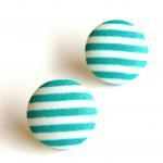 Green and White Stripes Fab..