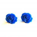 Navy Blue Cabochon Flower ..