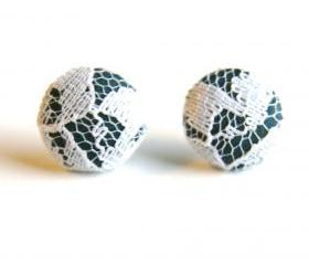 Fabric Stud Earrings