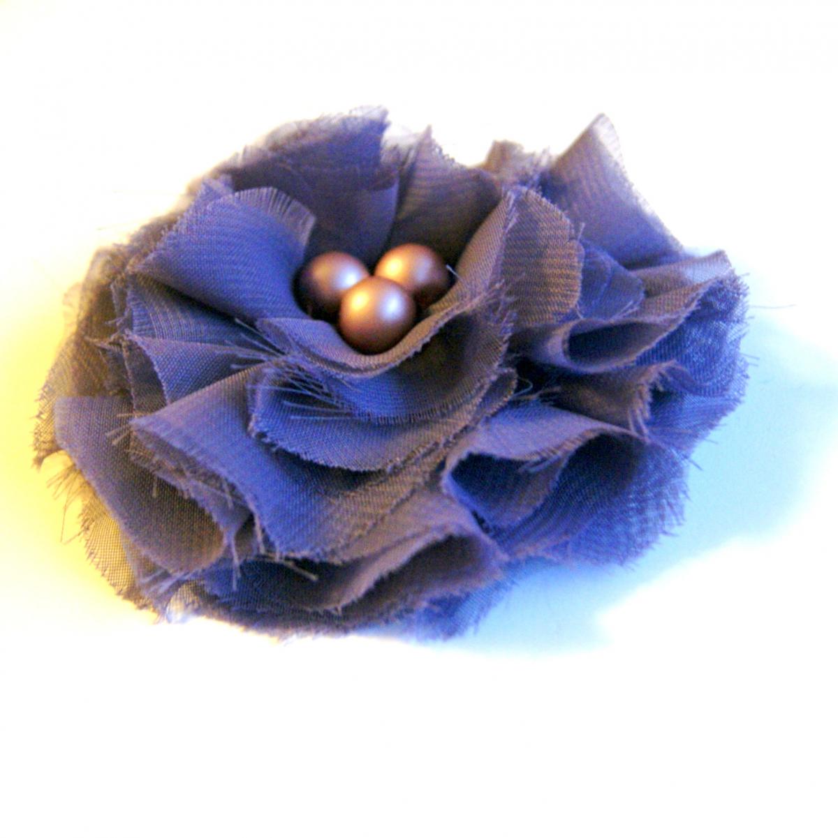 Lavender Chiffon Fabric Flower Pin